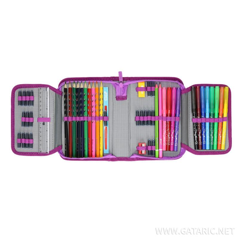 Pencil case 3D ''PURPLE BUTTERFLY'' 1-Zipper, 50-pcs 