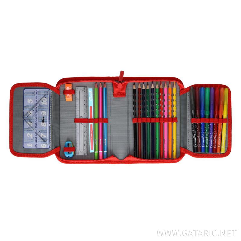 Pencil case 3D ''FORMULA'', 1-Zipper, 28-pcs