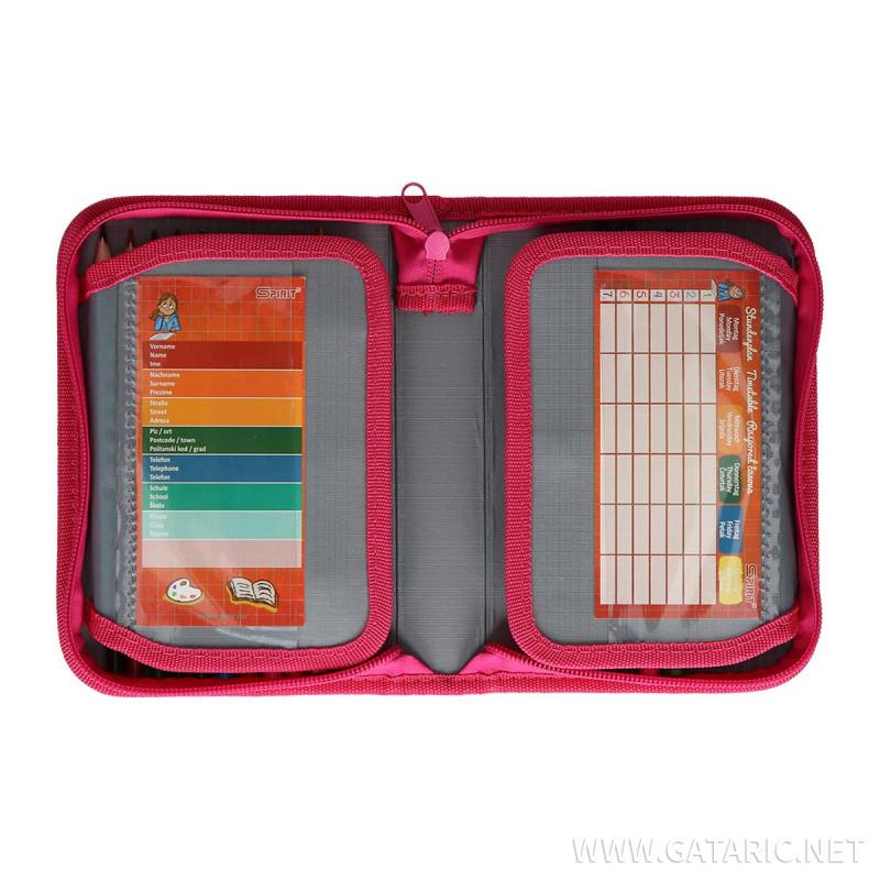 Pencil case 3D ''RED HEART'' 1-Zipper, 50-pcs