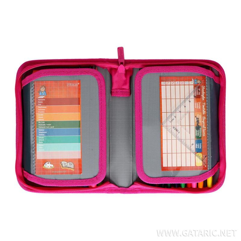 Pencil case ''FASHION GIRL'' 1-Zipper, 2/1 (Assorted colours)