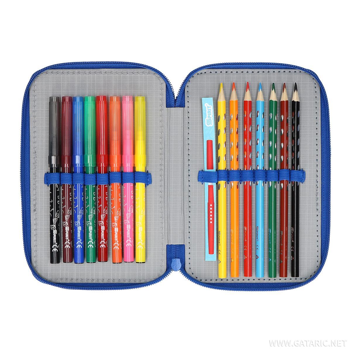 Pencil case 3D ''FOOTBALL GOAL'', 3 zipper