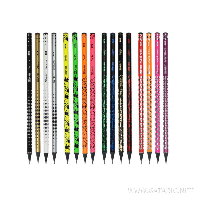 Drvena olovka ''BLACKWOOD MIX'', 4 dizajna u miksu 
