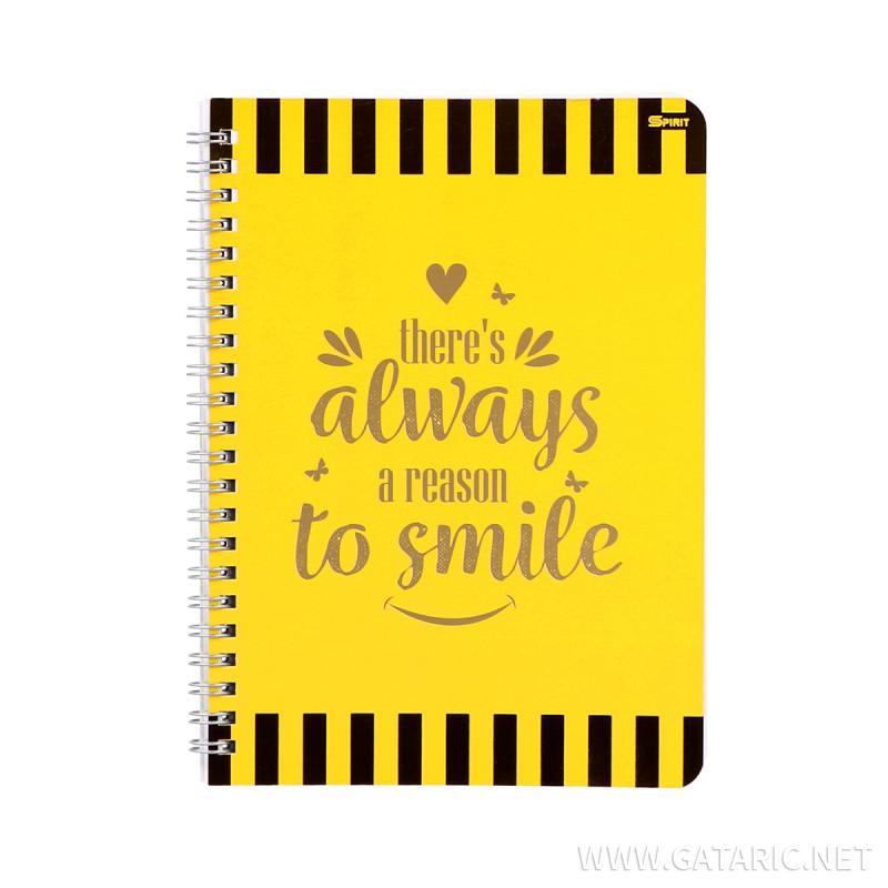 Spiral Notebook ''QUOTES'' A5 Soft Cover, Lines