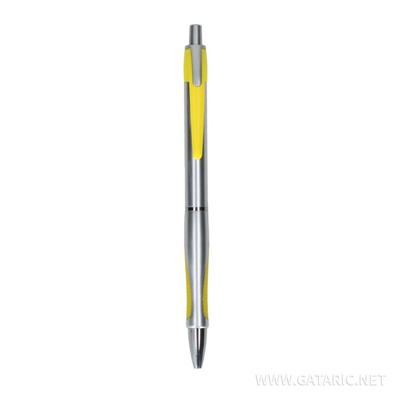 Ballpoint pen ''Bingo'', 0.7mm, Silver/Yellow 