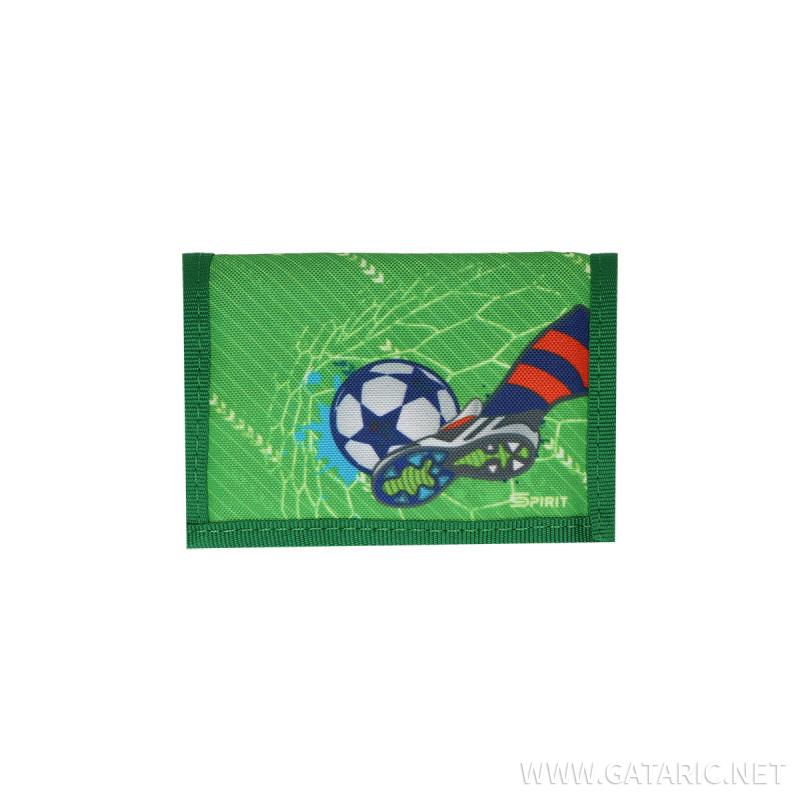 School bag set ''FOOTBALL GREEN 3D'' SMART 5-Pcs (LED buckle) 