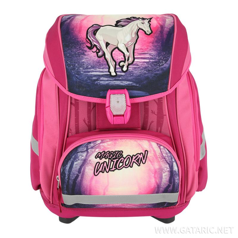 School bag set ''MAGIC UNICORN 3D'' SMART 5-pcs (LED buckle)