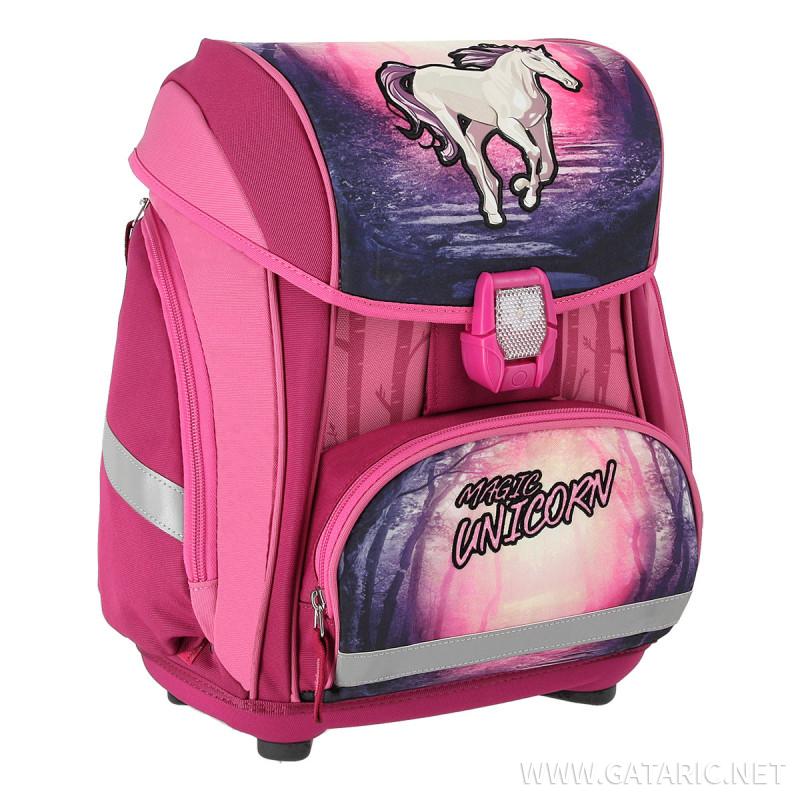 School bag set ''MAGIC UNICORN 3D'' SMART 5-pcs (LED buckle)