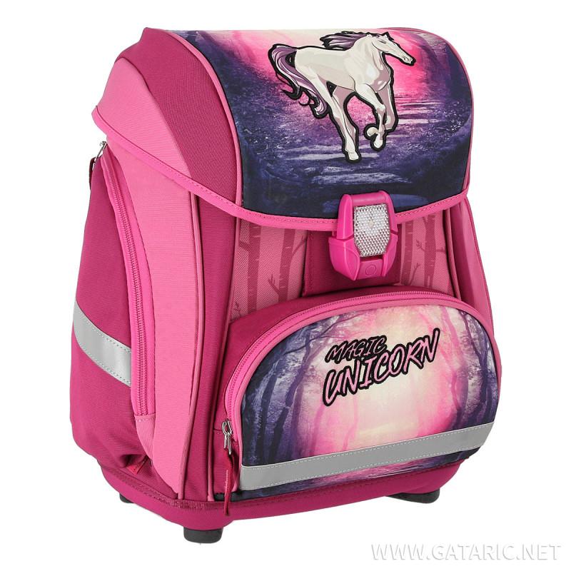 School bag set ''MAGIC UNICORN 3D'' SMART 5-pcs (LED buckle) 