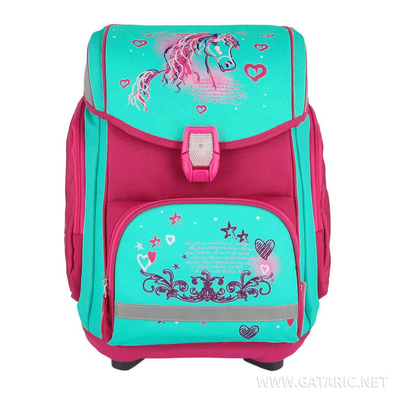 School bag set ''HORSE''MAXX 5-Pcs (LED buckle)