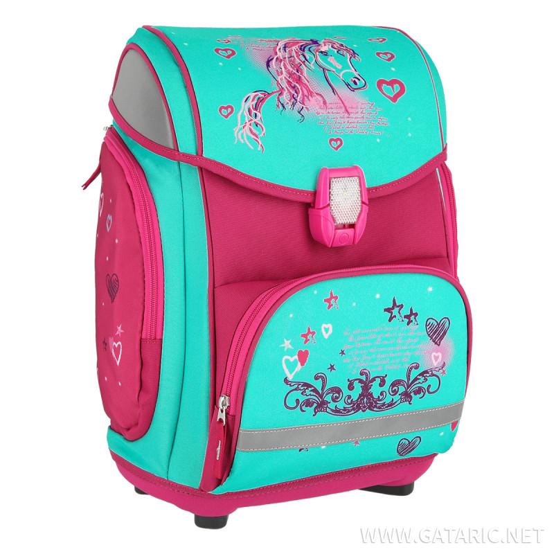 School bag set ''HORSE''MAXX 5-Pcs (LED buckle)