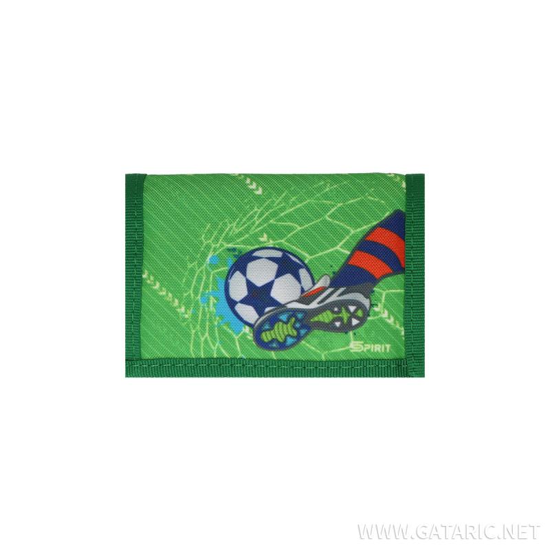 School bag set ''FOOTBALL GREEN'' MAXX 5-Pcs (LED buckle) 