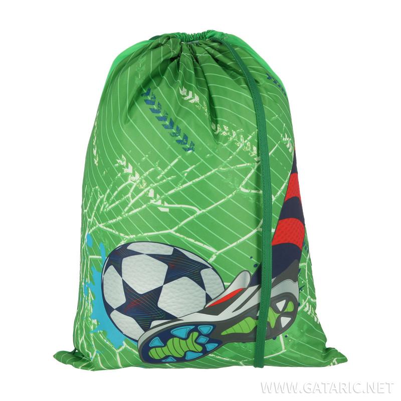 School bag set ''FOOTBALL GREEN'' MAXX 5-Pcs (LED buckle) 