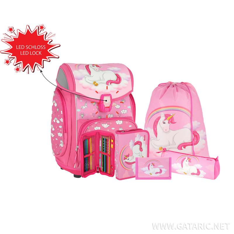 School bag set ''UNICORN'' MAXX 5-pcs (LED buckle) 