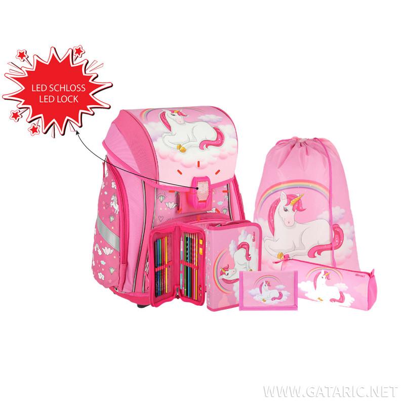 School bag set ''MAGICAL 3D'' SMART 5-pcs (LED buckle) 