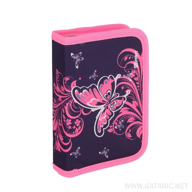 Pencil case ''BUTTERFLY PURPLE'', 1-Zipper, 24-pcs
