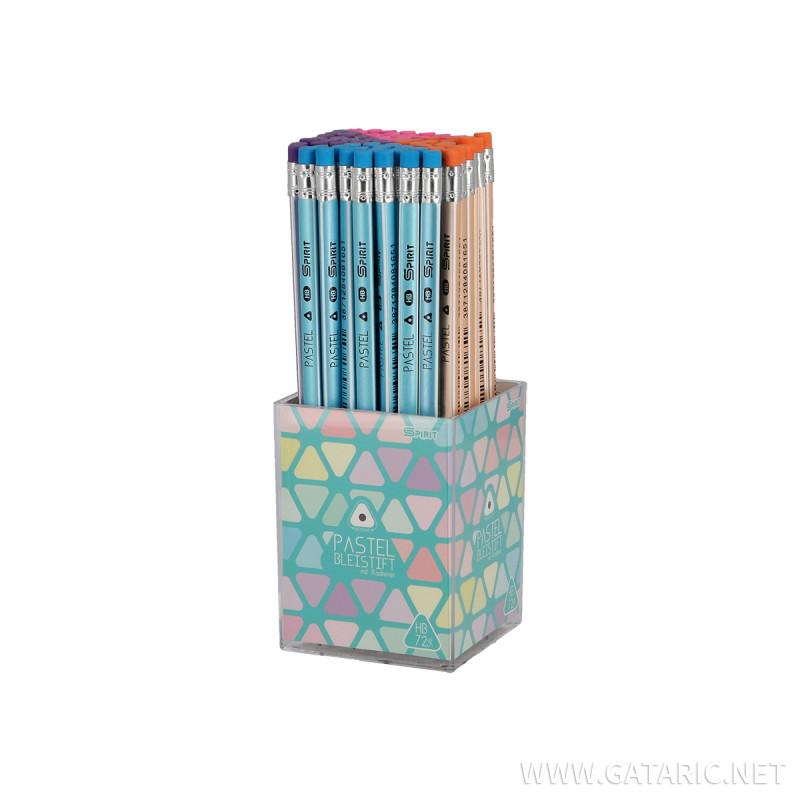 Wooden Pencils with Eraser ''Pastel'', 1/1