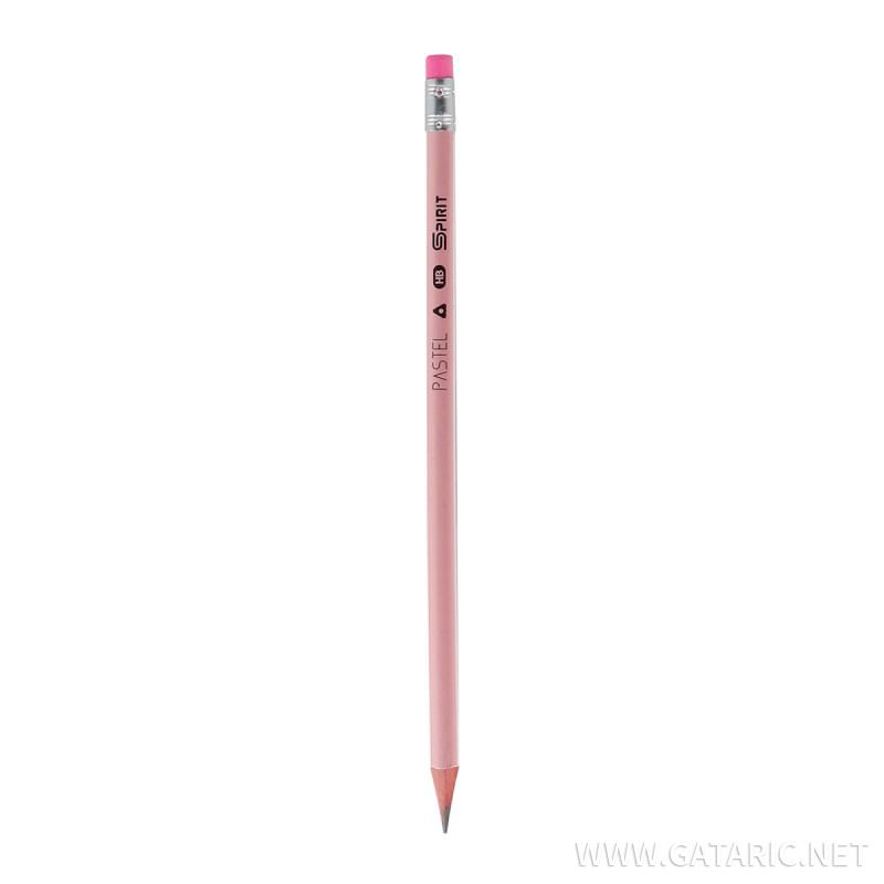 Bleistift Dreikant mit Radiergummi ''Pastel'', 1/1 