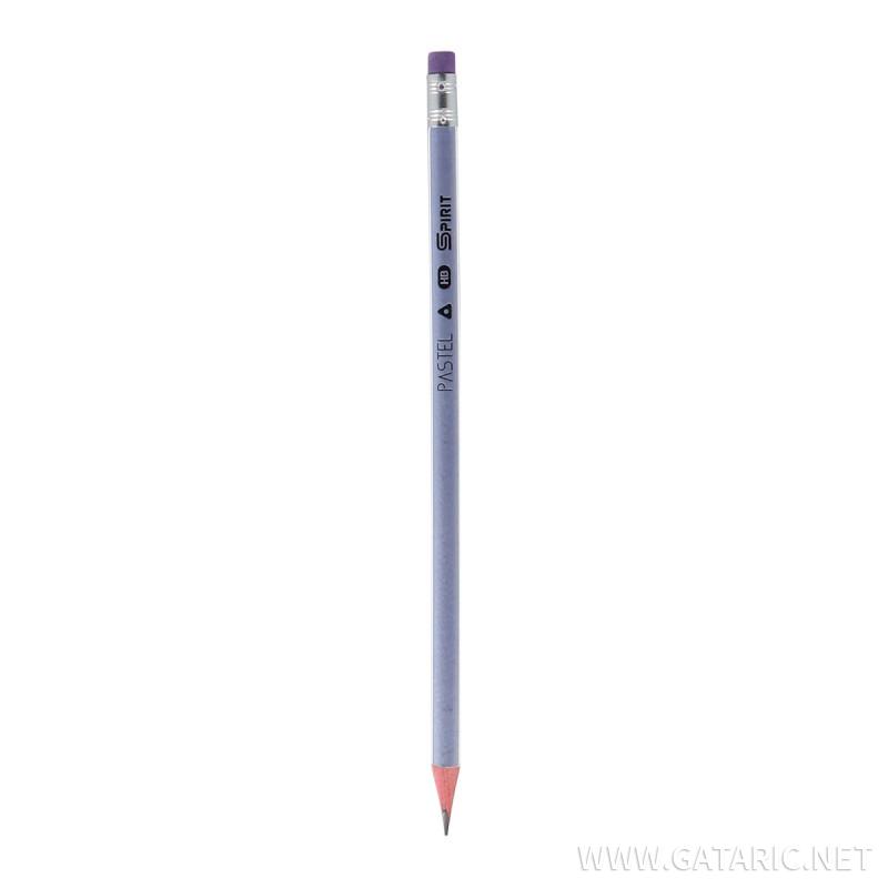 Bleistift Dreikant mit Radiergummi ''Pastel'', 1/1 