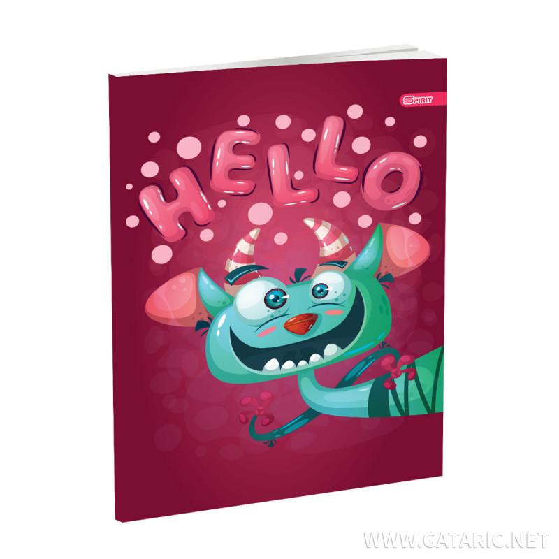 School Notebook A5, Soft cover, Squared, Monster III, 52 sheets