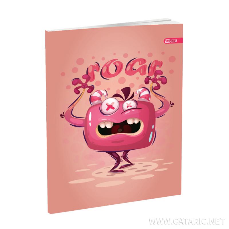 School Notebook A5, Soft cover, Squared, Monster III, 52 sheets