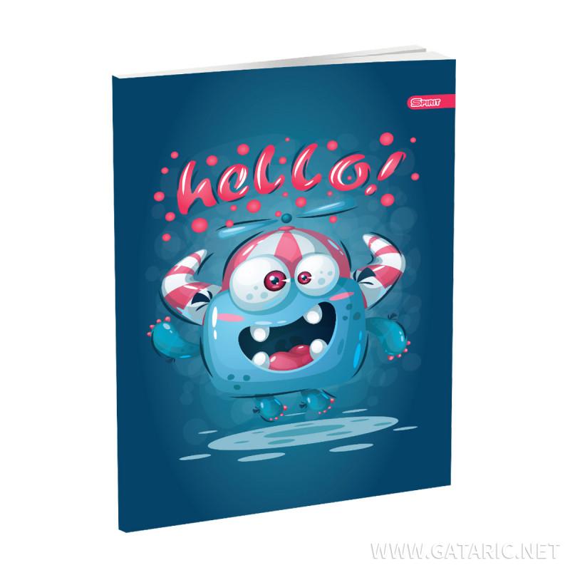 School Notebook A5, Soft cover, Squared, Monster III, 52 sheets
