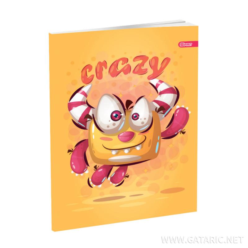 School Notebook A5, Soft cover, Squared, Monster III, 52 sheets
