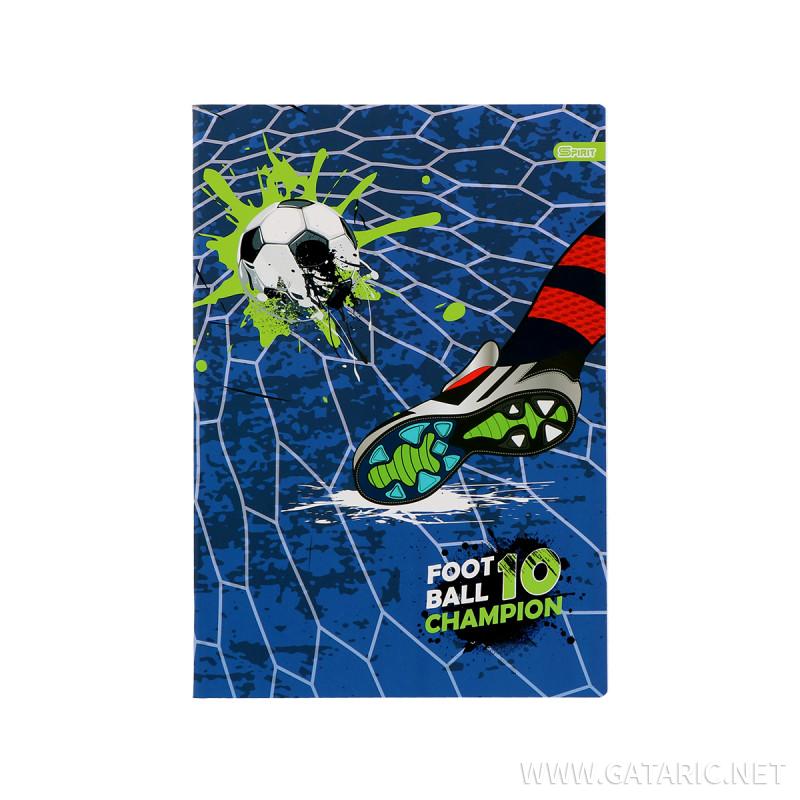 School Notebook A5, Soft cover, Squared, Football, 52 sheets