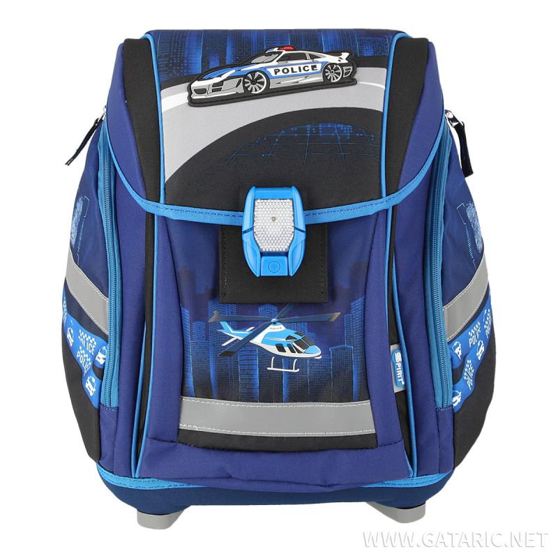 School bag set ''POLICE'' NEW START 3D 5-Pcs (LED buckle) 
