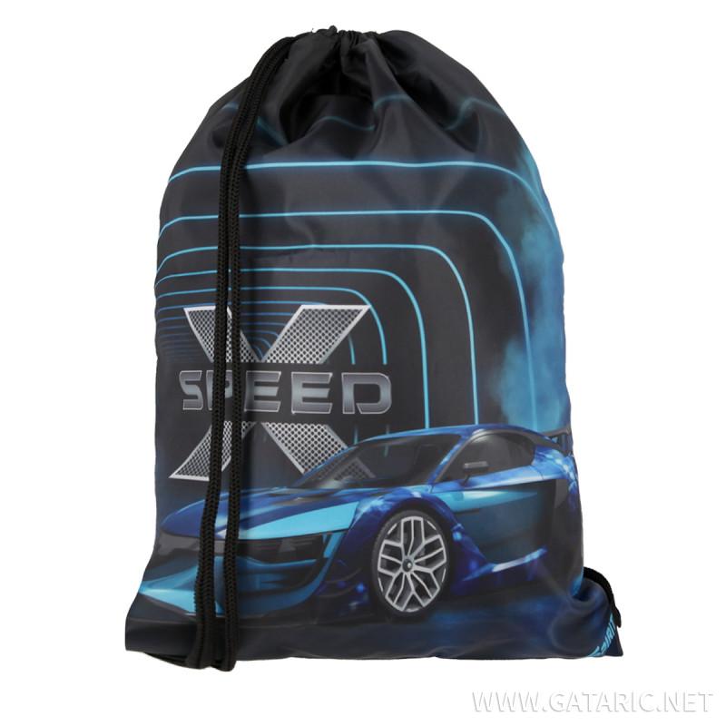 School bag set ''SPEED CAR'' NEW START 3D 5-Pcs (LED buckle) 