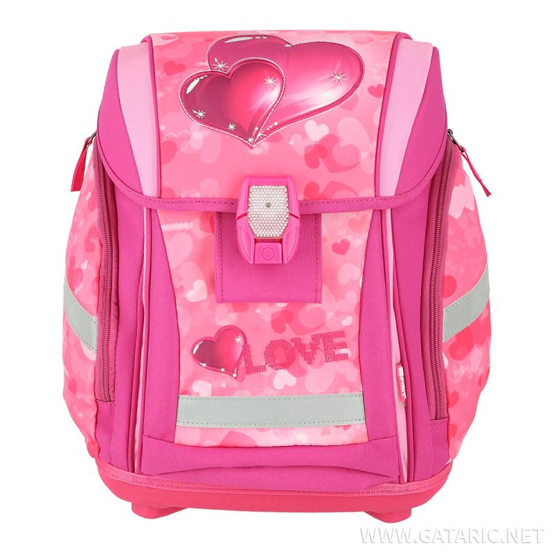 School bag set ''LOVE HEART'' NEW START 5-Pcs 3D (LED buckle) 