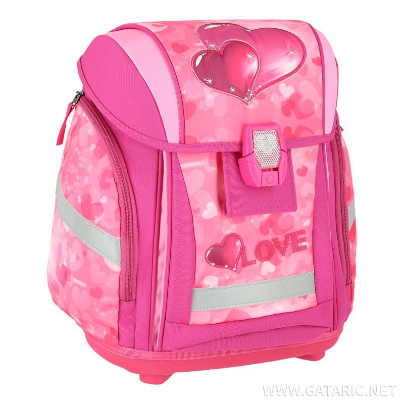 School bag set ''LOVE HEART'' NEW START 5-Pcs 3D (LED buckle) 