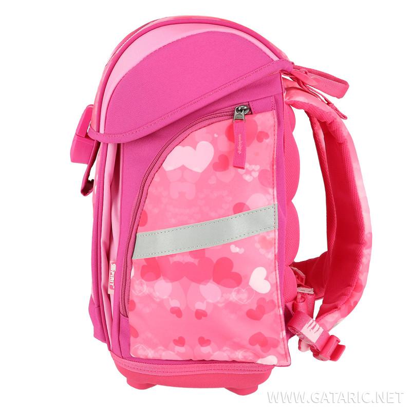 School bag set ''LOVE HEART'' NEW START 5-Pcs 3D (LED buckle) 