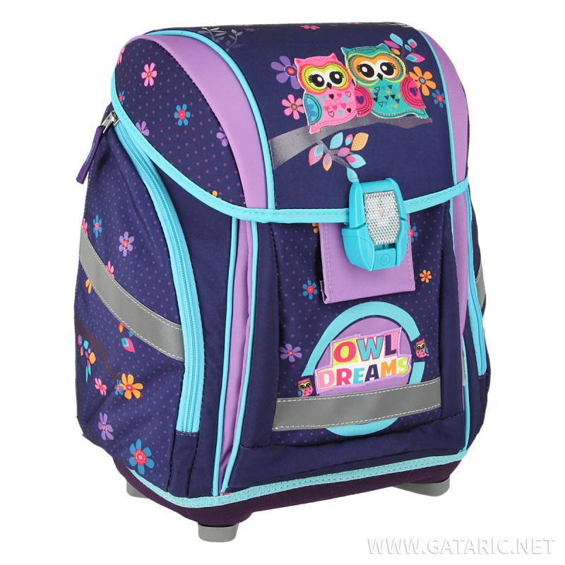 School bag set ''OWLS'' NEW START 5-Pcs (LED buckle) 