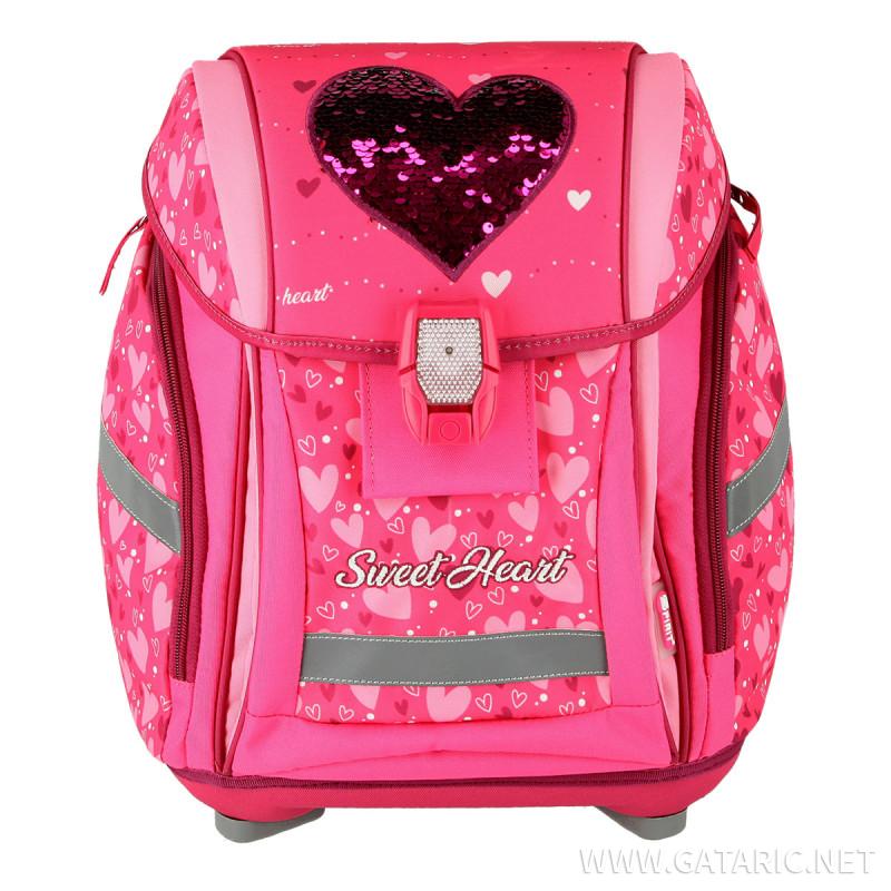 School bag set ''RED HEART'' NEW START 5-Pcs (LED buckle)