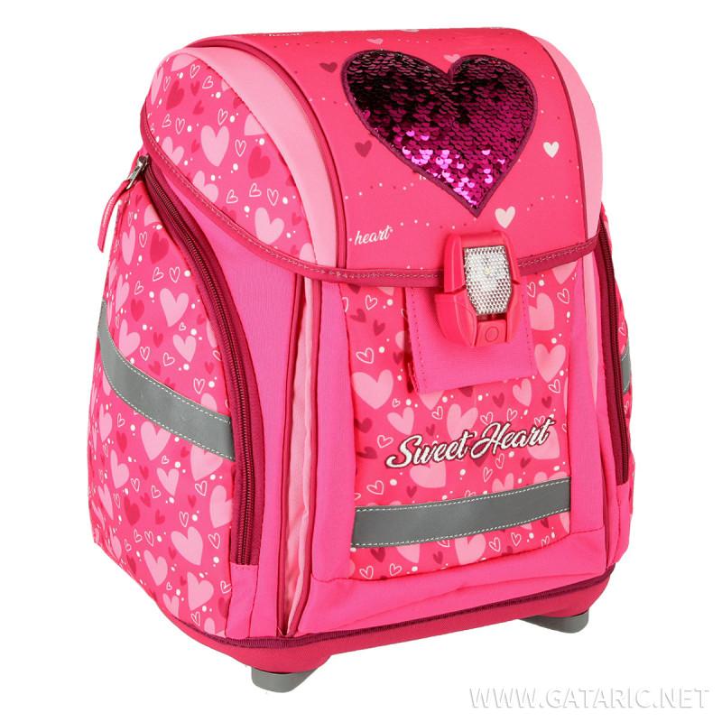 School bag set ''RED HEART'' NEW START 5-Pcs (LED buckle)