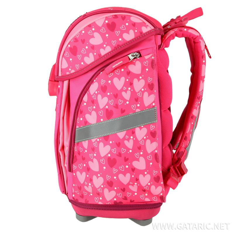 School bag set ''RED HEART'' NEW START 5-Pcs (LED buckle)