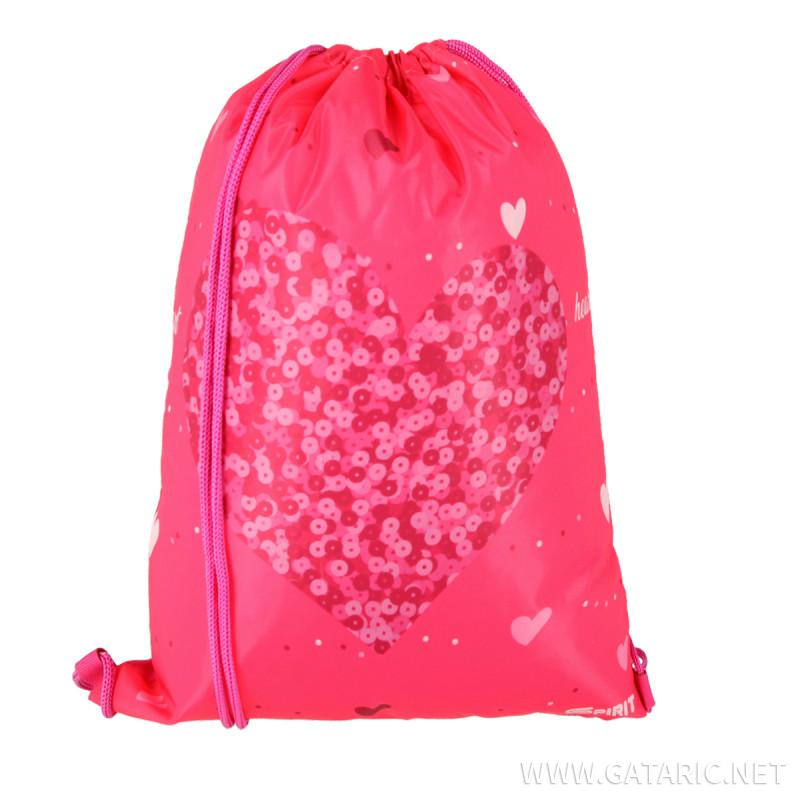 School bag set ''RED HEART'' NEW START 5-Pcs (LED buckle) 