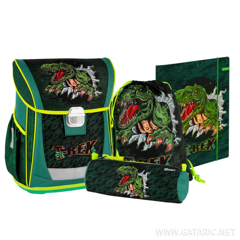 School bag set ''T-REX'' COOL 4-Pcs (Metal buckle) 