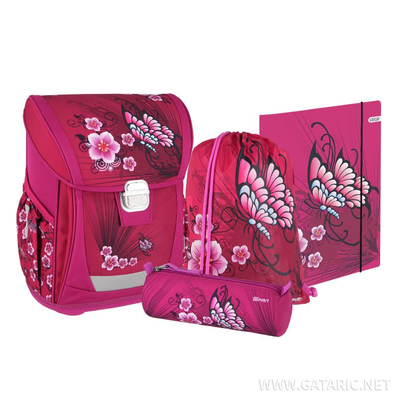 School bag set ''FLOWERS''COOL 4-Pcs (Metal buckle) 