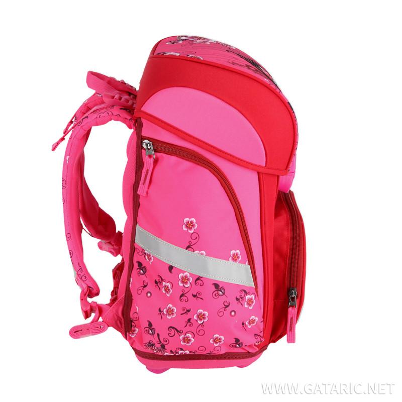 School bag set ''FLOWERS'' 3D SMART 5-Pcs (LED buckle) 