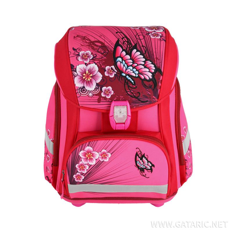 School bag set ''FLOWERS'' 3D SMART 5-Pcs (LED buckle) 