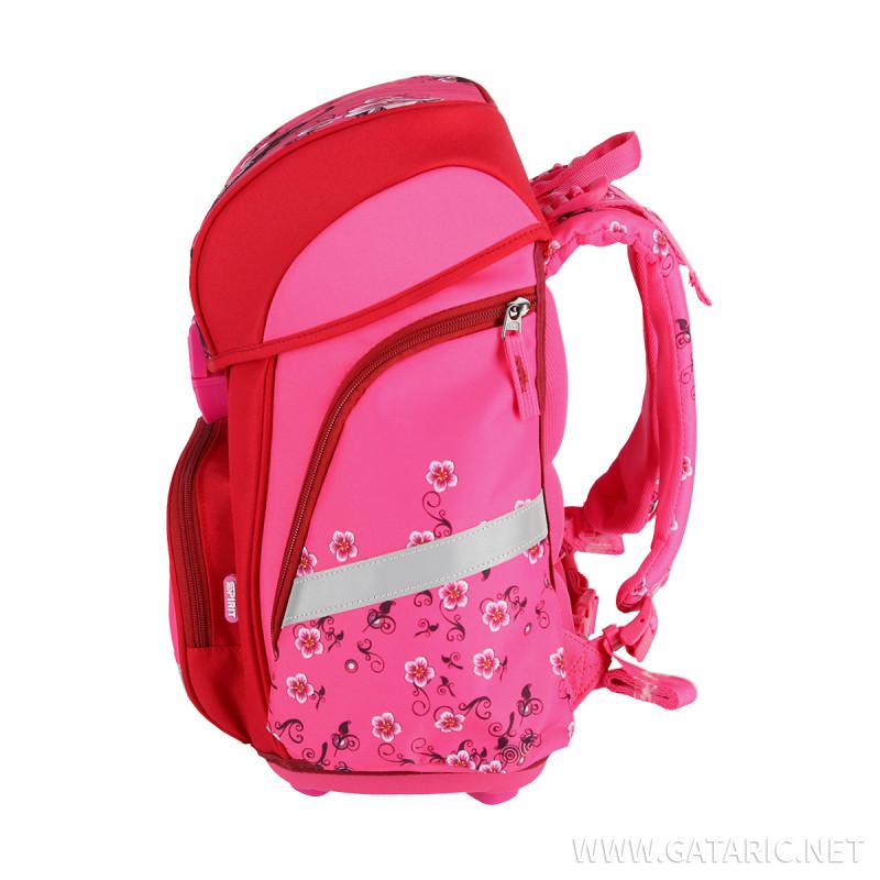 School bag set ''FLOWERS'' 3D SMART 5-Pcs (LED buckle) 