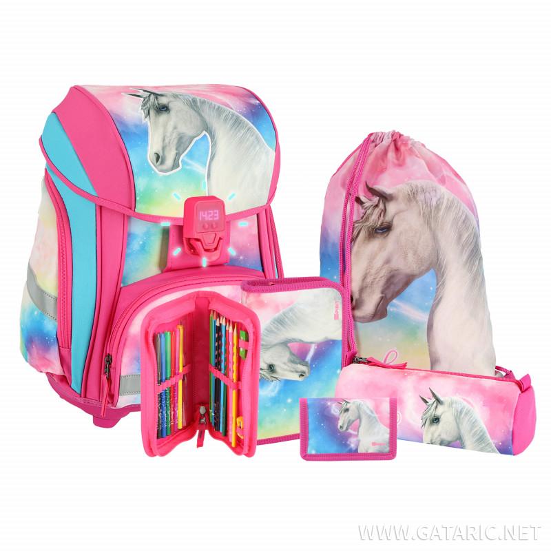 Torba set ''MAGICAL HORSE'' SMART PREMIUM 5-delova (LED kopča) 