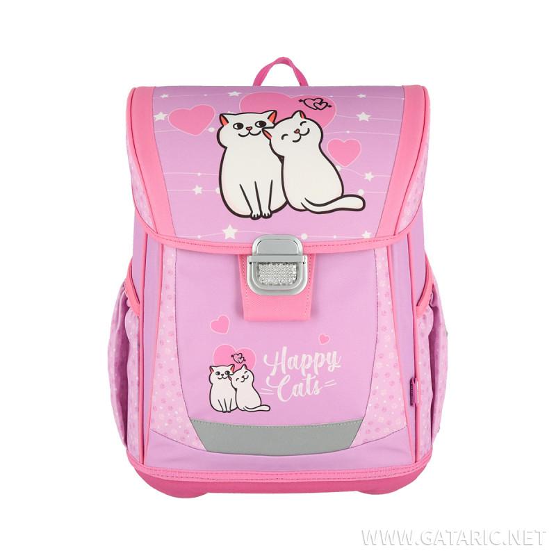 School bag set ''HAPPY CAT'' COOL 4-Pcs (Metal buckle)