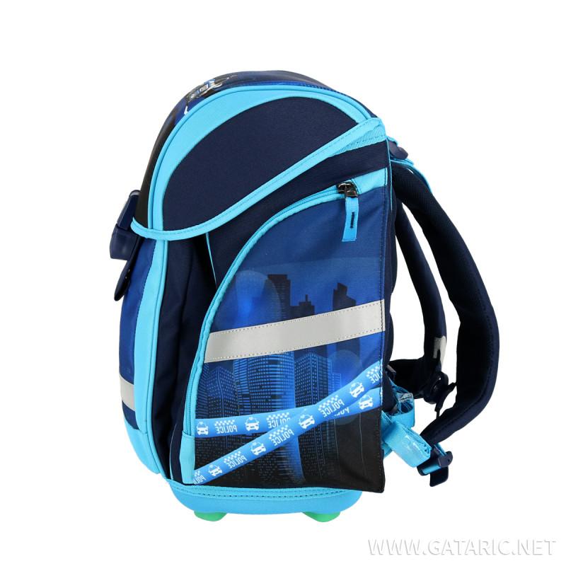 School bag set ''POLICE'' NEW START 5-Pcs (LED buckle) 