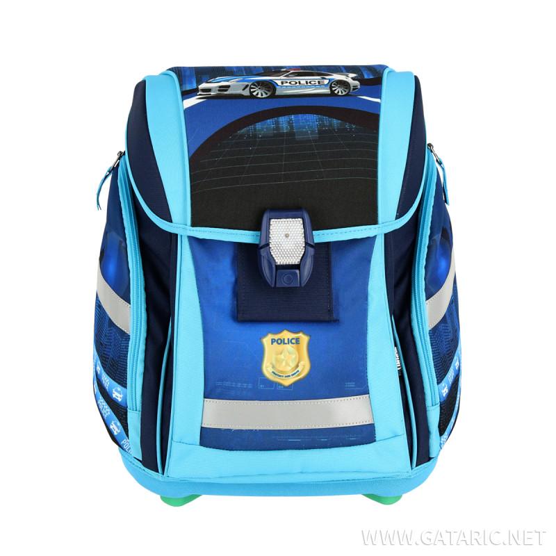 School bag set ''POLICE'' NEW START 5-Pcs (LED buckle) 