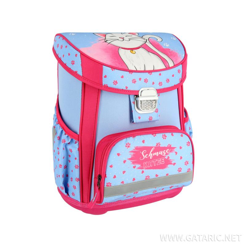 School bag set ''CAT WHITE'' VISION + 5-Pcs (Metal buckle)