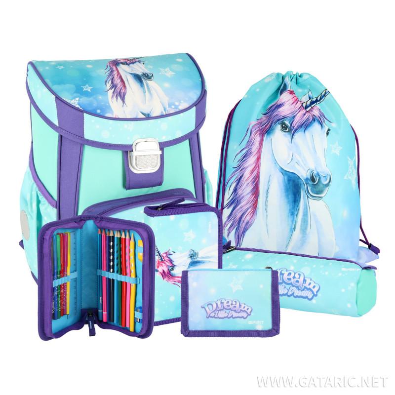 School bag set ''LITTLE DREAM'' VISION + 5-Pcs (Metal buckle)
