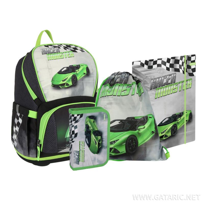 School bag set ''RACER MONSTER