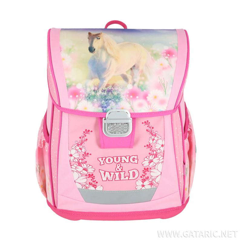 School bag set ''YOUNG AND WILD'' COOL 4-Pcs (Metal buckle) 